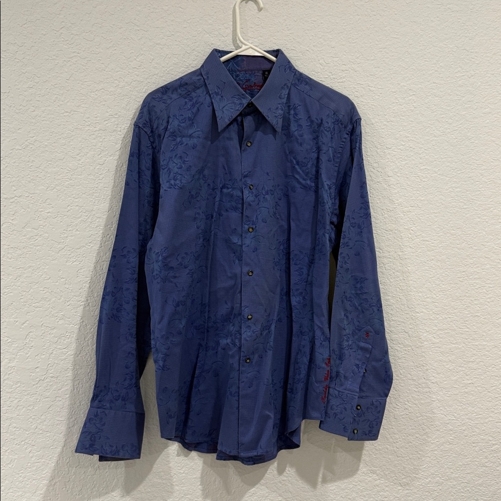 Robert Graham Blue Dress Shirt excellent condition.